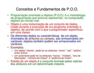 Conceitos e Fundamentos de OOP: Orientação a Objetos - Introdução a  Programação 20
