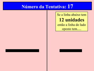 Número da Tentativa: 17
               Se a linha abaixo tem
                 12 unidades
                então a linha do lado
                   oposto tem.....
 