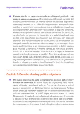 Programa de Podemos para las elecciones europeas 2024 | PDF