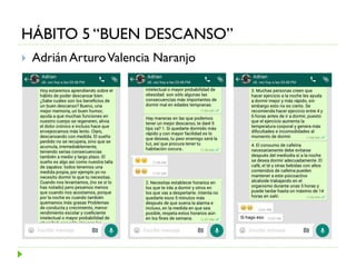 HÁBITO 5 “BUEN DESCANSO”
 Adrián ArturoValencia Naranjo
 
