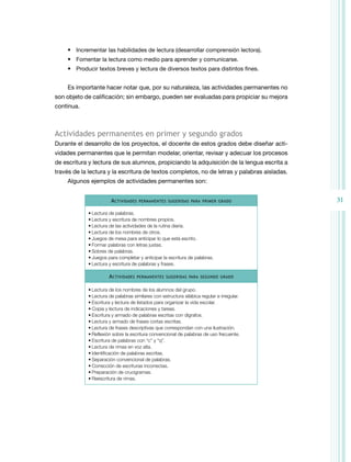 Programa primer grado primaria | PDF