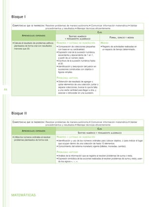 Programa primer grado primaria | PDF
