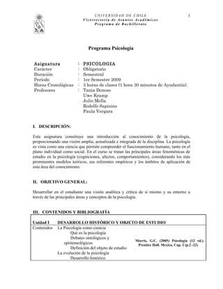 UNIVERSIDAD DE CHILE                                 1
                             Vicerrectoría de Asuntos Académicos
  ...