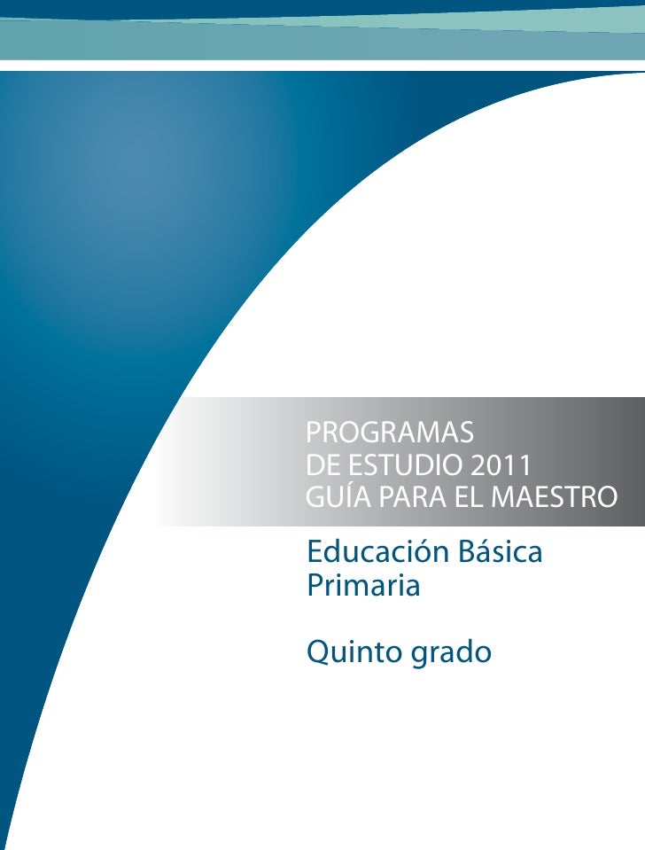 Programa quinto grado primaria