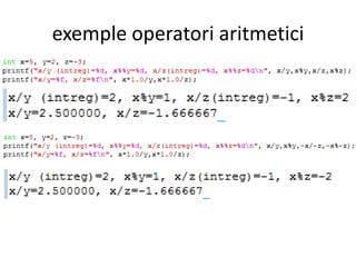 exemple operatori aritmetici

 