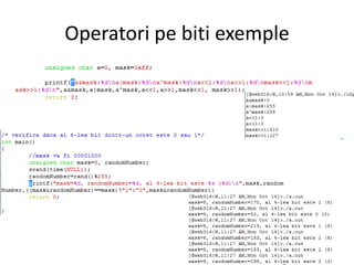 Operatori pe biti exemple

 