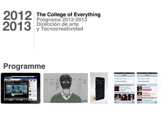 2012
2013

Programme
 