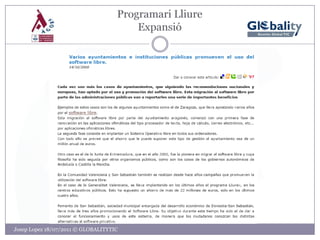 Limitacions d’ús, modificació o distribució. Josep Lopez 18/07/2011 © GLOBALITYTIC