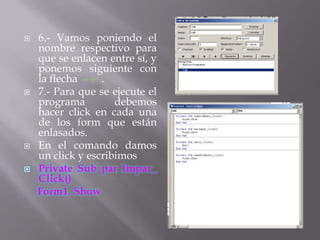 MENU DE PROGRAMACION EN VISUAL BASIC | PPTX