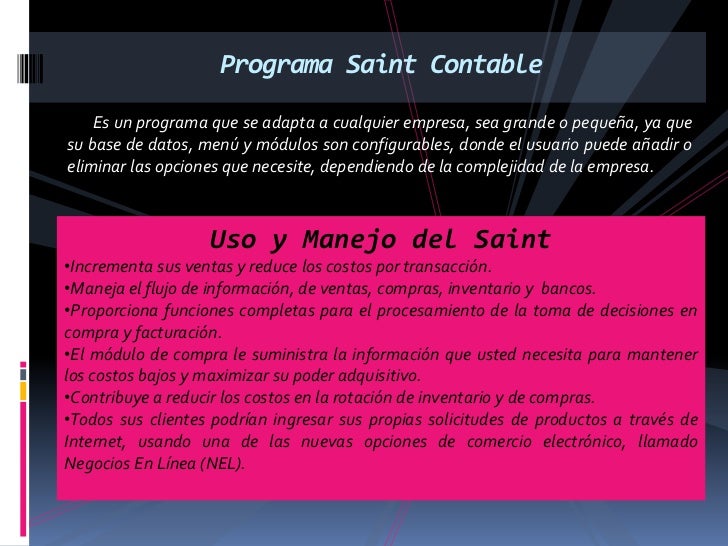Programa saint contable
