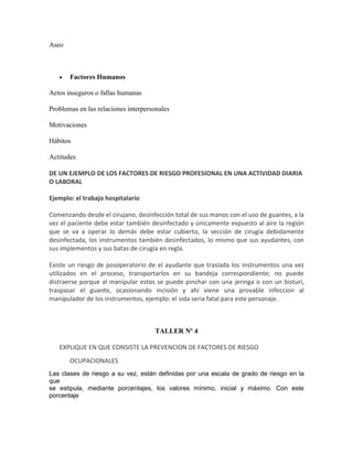 Programa salud ocupacional