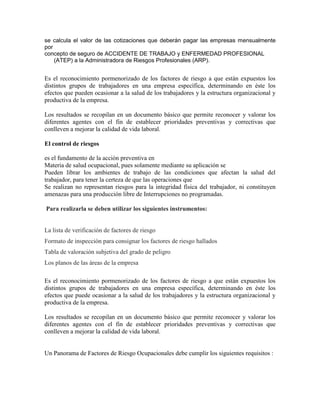 Programa salud ocupacional