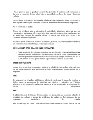 Programa salud ocupacional