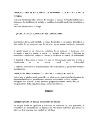 Programa salud ocupacional