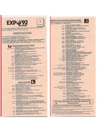 Programas de Agosto 1992