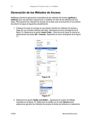 Programas de consola en java con net beans por gio | PDF