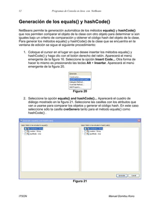Programas de consola en java con net beans por gio | PDF