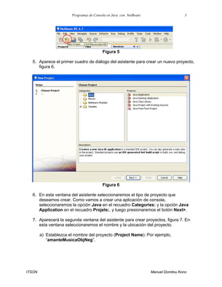 Programas de consola en java con net beans por gio | PDF