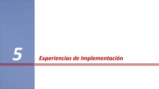 Experiencias de Implementación5
 