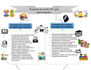 Programas de estudio 2011 tercer grado | PDF