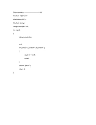 Programas de for y do | PDF image.
