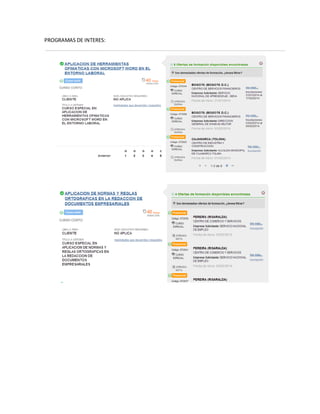PROGRAMAS DE INTERES: