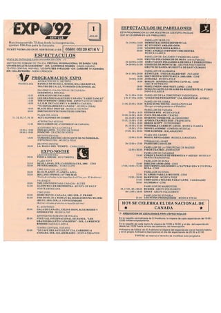 Programas de Julio 1992