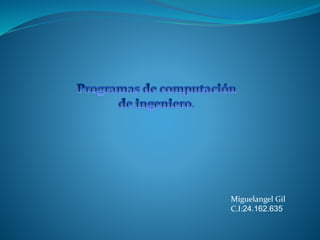 Miguelangel Gil
C.I:24.162.635
 