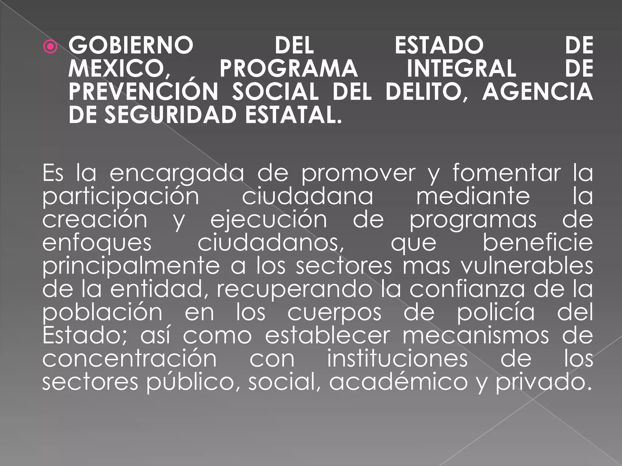 Programas de prevención del delito | PPT