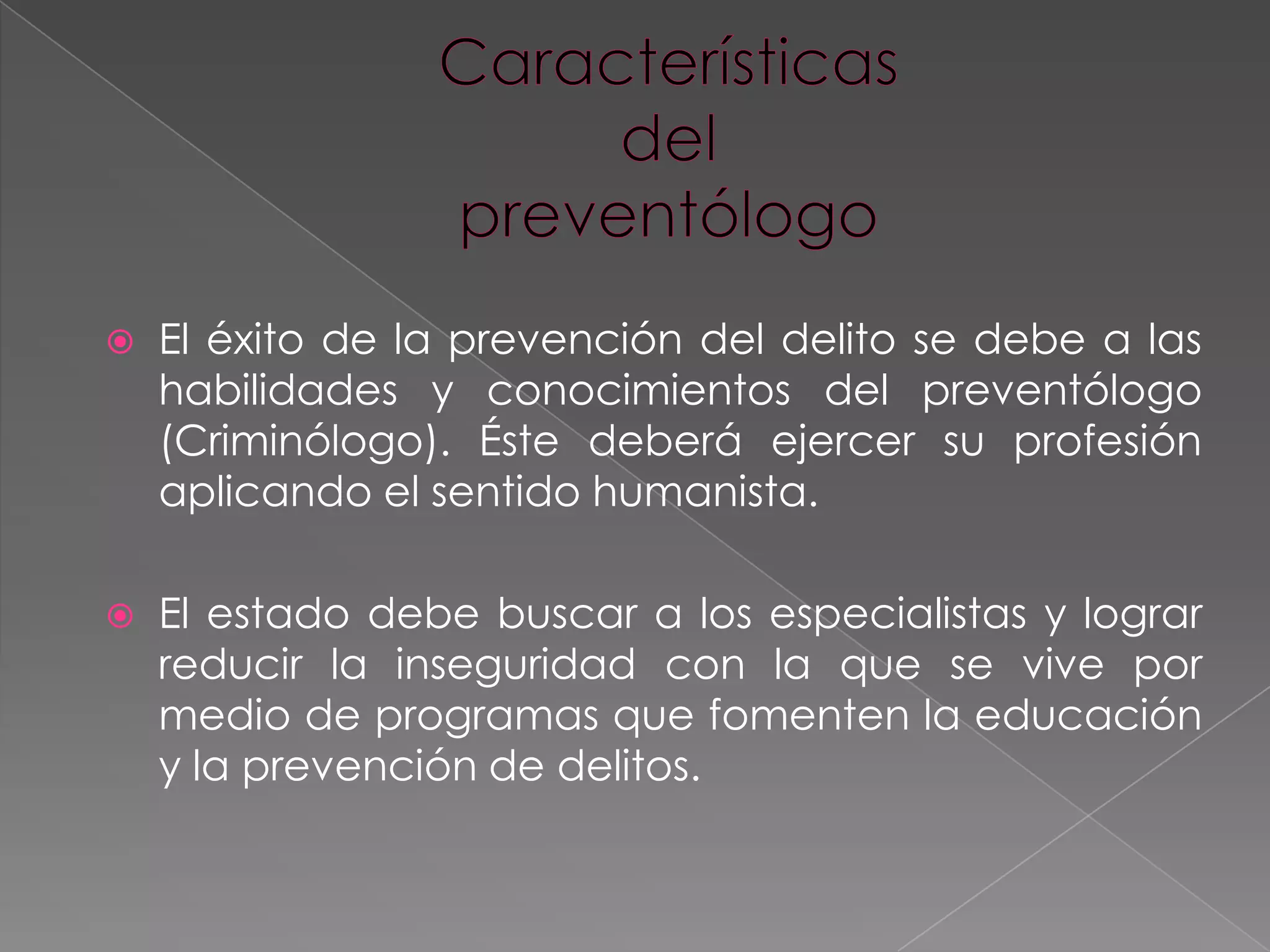 Programas de prevención del delito | PPT