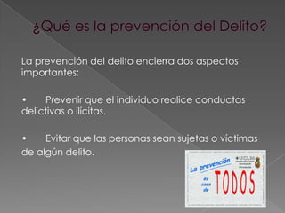 Programas de prevención del delito | PPTX