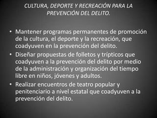Programas de prevencion del delito | PPTX