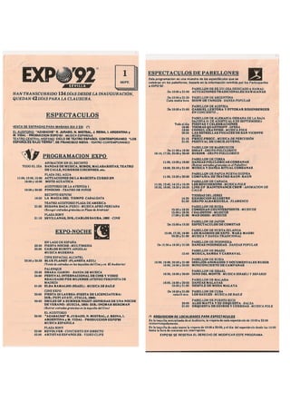 Programas de Septiembre 1992