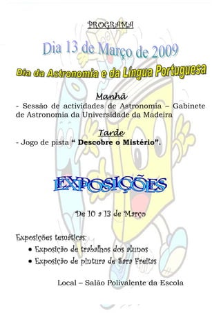 Programa Semana Cultura 2009