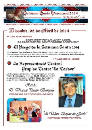 Programa Semana Santa Carcaixent 2014