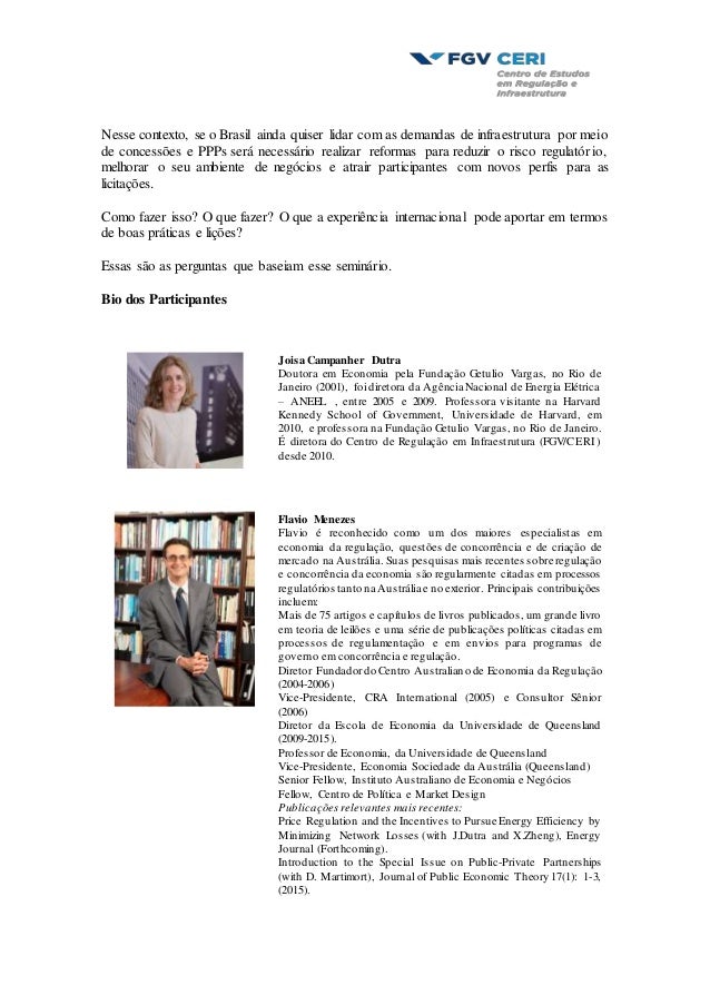 SEMINÁRIO SOBRE MITIGAÇÃO DE RISCOS EM CONCESSÕES DE INFRAESTRUTURA  Slide 2