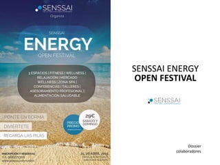 SENSSAI ENERGY
OPEN FESTIVAL
Dossier
colaboradores
 