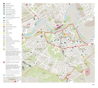 CHANTREA
TXANTREA
ROCHAPEA
BUZTINTXURI
SAN JORGE
SANDUZELAI
MENDEBALDEA
SAN JUAN
DONIBANE
ARROTXAPEA
II. ZABALGUNEA
ERMITAGAÑA
ETXABAKOITZ
AZPILAGAÑA
MILAGROSA
ITURRAMA
2ºENSANCHE
CASCO ANTIGUO
ALDE ZAHARRA
Estella-Lizarra
Logroño
N-111
A-12
Zaragoza
Madrid-Madril
N-121
A-15
Burlada-Burlata
Villava-Atarrabia
Huarte-Uharte
Irun
Francia-Frantzia
N-121-A
S. Sebastián-
Donostia
Vitoria-Gasteiz
N-240-A
A-15
S. Sebastián-
Donostia
Vitoria-Gasteiz
N-240-A
A-15
Aparcamiento
Aparkalekua
Aparcamiento gratuito
Doaneko aparkalekua
Aseos públicos
Komun publikoak
Aseos químicos portátiles
Komun publiko egokituak
Aseos públicos adaptados
Komun pubiko egokituak
Aseos públicos adaptados
y autolimpiables
Komun pubiko egokituak
(garbiketa automatikoa)
Aseos públicos adaptados para bebés
Haurtxoentzat egokitutako
komun publikoak
Duchas
Dutxas
Consigna
Zaindegia
Oﬁcina de turismo
Turismo-bulegoa
Punto de recarga de móviles
Mugikorrak kargatzeko gunea
Puesto de socorro
Sorospen-postua
Policía
Polizia
Objetos perdidos
Objektu galduak
Ascensor
Igogailua
Teatro Gayarre
Gayarre antzokia
Grúa municipal
Udalaren garabia
Recorrido del encierro
Entzierroaren ibilbidea
Zona de estacionammiento limitado
Aparkatze mugatuko eremua
Desde el día 5 de julio hasta el día 14,
toda la zona de estacionamiento limitado
es de pago las 24 horas, funcionando con
las tarifas de zona naranja. Los que
tengan tarjeta de residente, podrán
aparcar gratuitamente en su sector.
Uztailaren 5tik 14ra bitartean, aparkatze
mugatuko eremu osoan ordaindu behar
da egunaren 24 orduetan. Tarifak eremu
laranjakoak berak dira. Bizilagun-txartela
dutenek doan aparkatzen ahal dute beren
sektorean.
Zona peatonal y de tráﬁco restringido
Oinezkoen eta zirkulazio murriztuko
eremua
En el Casco Antiguo el tráﬁco está
restringido. En Primer Ensanche y
Segundo Ensanche (desde la Avda. Baja
Navarra hasta el Casco Antiguo) sólo
pueden aparcar los residentes de los
sectores 1 y 2.
Alde Zaharrean, zirkulazioa murriztuta
dago. Lehen eta Bigarren Zabalguneetan
-Nafarroa Behereko etorbidetik Alde
Zaharreraino-, bakarrik aparkatu ahalko
dute 1. eta 2. sektoreetako bizilagunek.
Calle cortada al tráﬁco
Zirkulaziorako itxitako kalea
Auditorio Baluarte
Baluarte auditorioa
Sala Exposiciones Conde de Rodezno
Rodezno Kondearen Plazako Erakustokia
Palacio del Condestable
Kondestablearen Jauregia
34·35
 