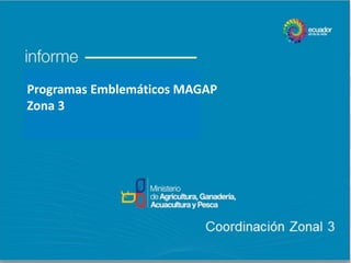 Programas Emblemáticos MAGAP
Zona 3
 