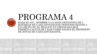 Programas new