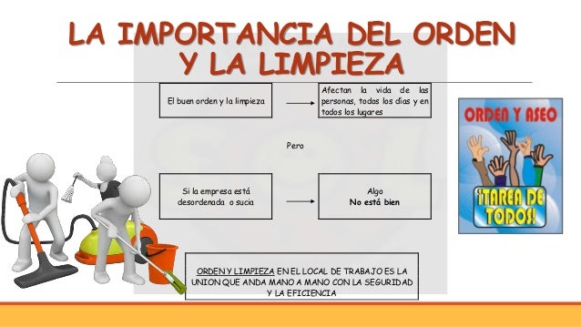 Resultado de imagen para importancia del orden y limpieza en el trabajo