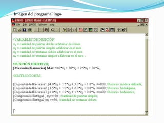 Imagen del programa lingo 
 