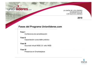 LA UNI ÓN DE LOS LÍDERES EN BENEFICIO DE LOS NUEVOS LÍDERES 2010 Situación de las MiPymes y la tecnol ogía en el pa í s Las herramientas tecnológicas existen y ayudan sustancialmente al crecimiento de las empresas, pero no en todos los países las micro, pequeñas y medianas empresas saben cómo adquirirlas, implementarlas y rentabilizarlas. Colombia se encuentra en la posición 51 de desarrollo tecnológico del mundo, la glo-balización es un hecho, las empresas líderes del mercado mundial y nacional invierten día a día en llevar tecnologías que contribuyan a la disminución de la brecha digital. Los propietarios y gerentes de las micro, pequeñas y medianas empresas, saben que tienen un reto muy grande, prepararse para la competencia globalizada. Nuestra misión es contribuir a identificar las necesidades más relevantes de las micro, pe-queñas y medianas empresas, para luego proporcionarles las herramientas y enseñarles cómo usarlas; promoviendo el crecimiento tecnológico y económico de las mismas y de nuestra nación.
