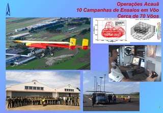 Operações Acauã
10 Campanhas de Ensaios em Vôo
              Cerca de 70 Vôos




                             7
 