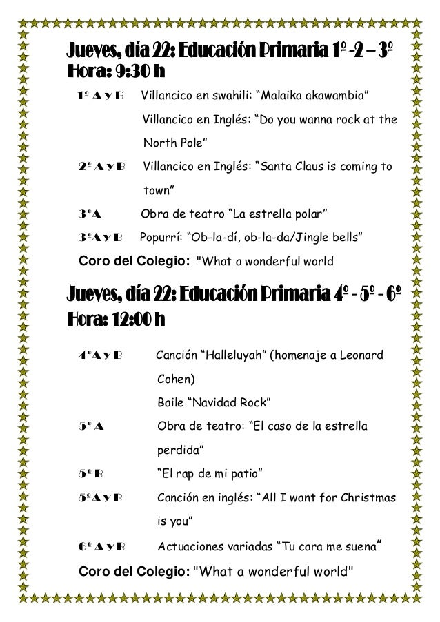 Programa Velada De Navidad programa velada de navidad