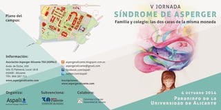 a Alicante >> << a San Vicente 
Plano del SÍNDROME DE ASPERGER 
campus: 
a Valencia >> 
<< a Murcia/Madrid A-7 
<< a Alcoy...