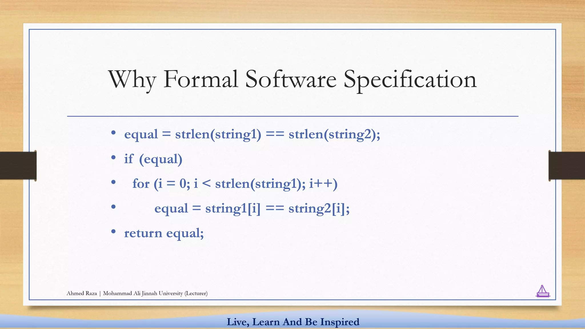 Formal Software Specification part 1 | PPT