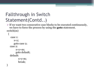 Program control statements in c# | PPTX