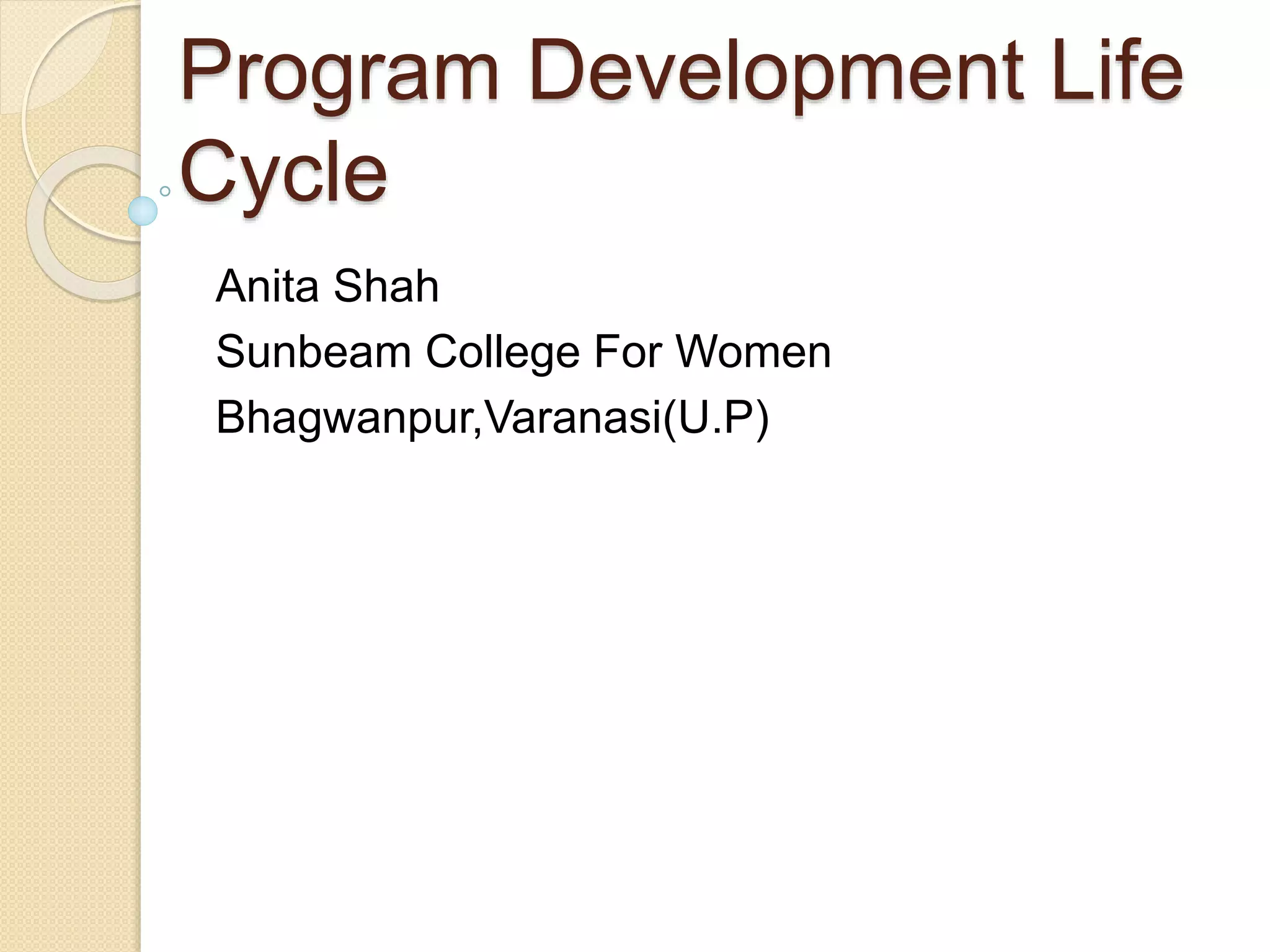 Program development life cycle | PPT