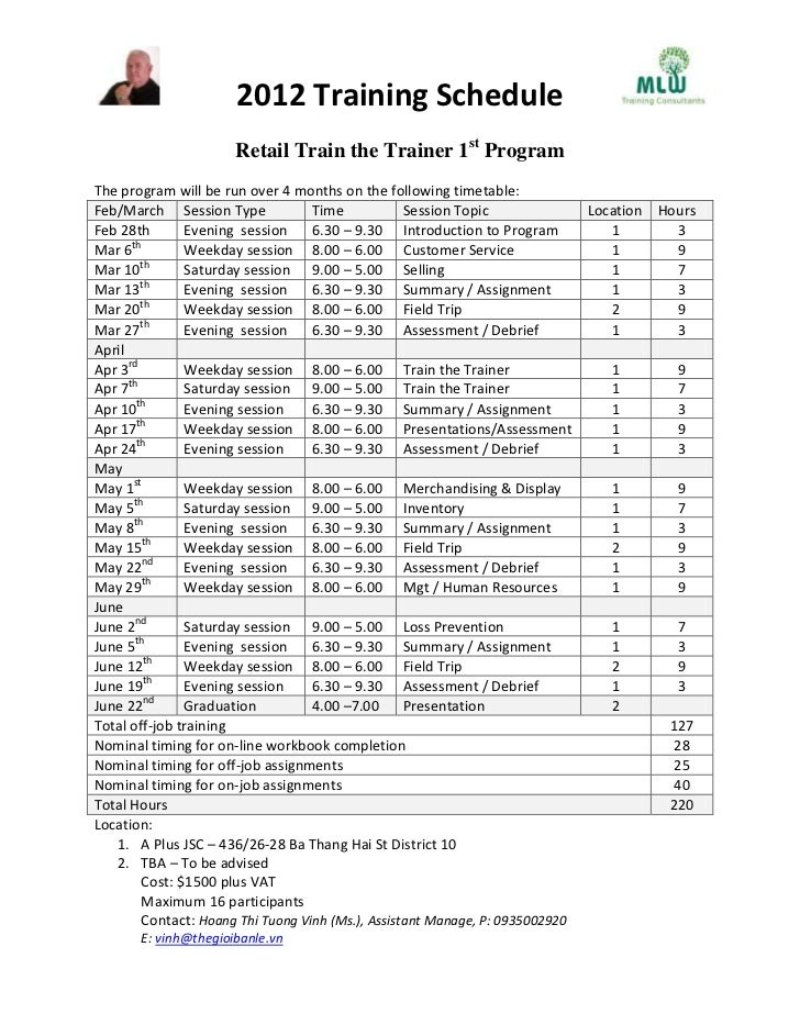 delivery schedule